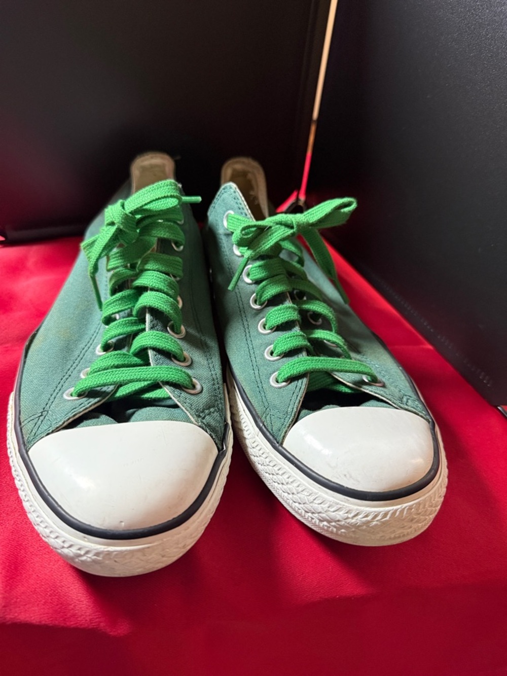 Converse Green Canvas Low-Top Sneakers